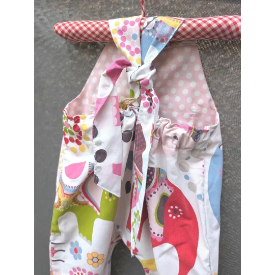 Baby Dungarees age 3-6m elephants-bright dungarees kids-baby gift ethical-reworked baby-sustainable 