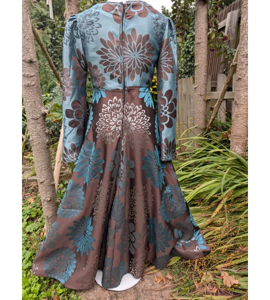 Handmade Floral Maxi Dress: Upcycled Vintage Style, Size 10