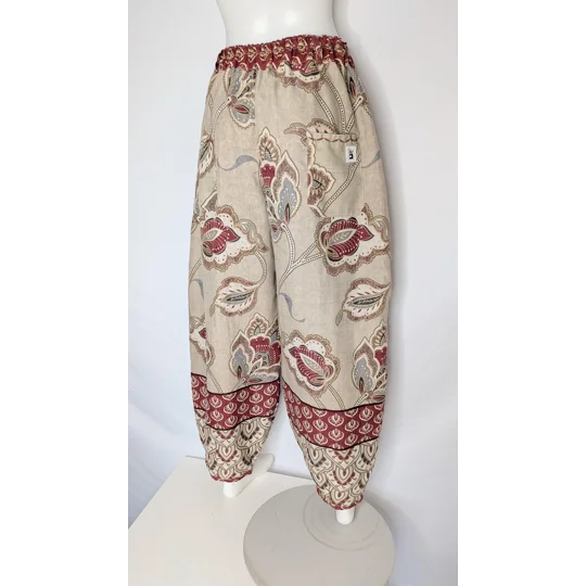 Barrel leg trousers: Size 16 ethnic bohemian,ornamental paisley