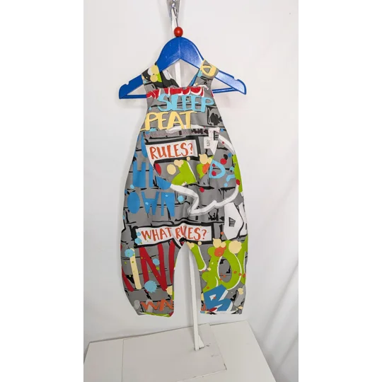 Baby dungarees age 12-18m, graffiti gaga