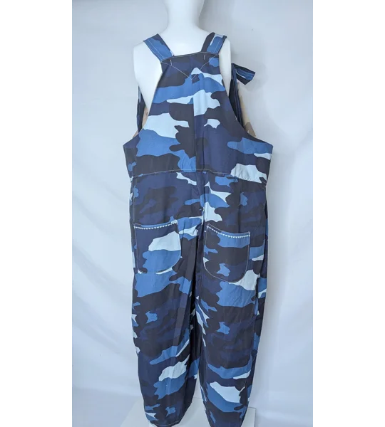 Camouflage Dungarees Size 20: Upcycled Plus Size Overalls