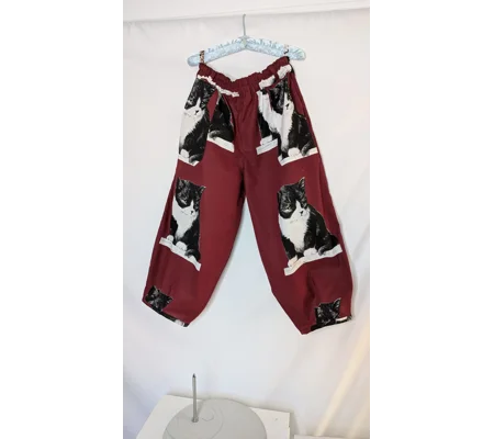 Barrel Leg Trousers: Size 22-24, stretch waist pants, Halloween outfits, goth pants, plus size trous