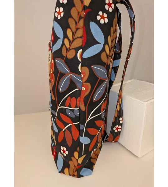 Handmade forest floral Tote Bag: Large Fabric Shopper