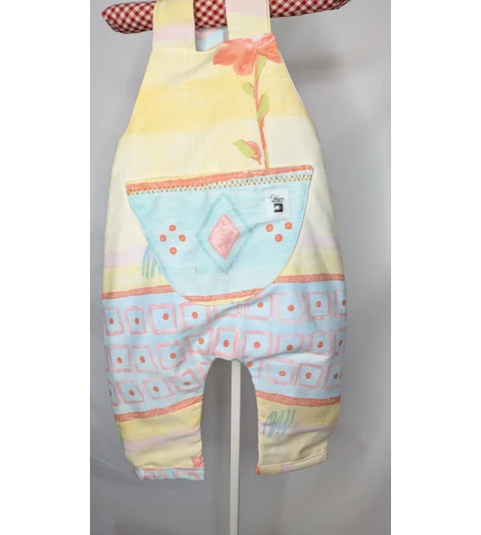 Baby Dungarees age 3-6m 90s nostalgia yellow