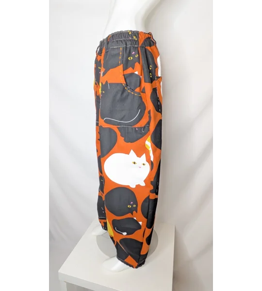 Barrel Leg meow crazy trousers: Size 16, cotton trousers
