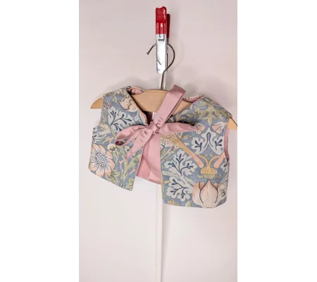 Vintage Floral Child Waistcoat, Reupholstered Cotton, Cottage Core Style (12-18m)