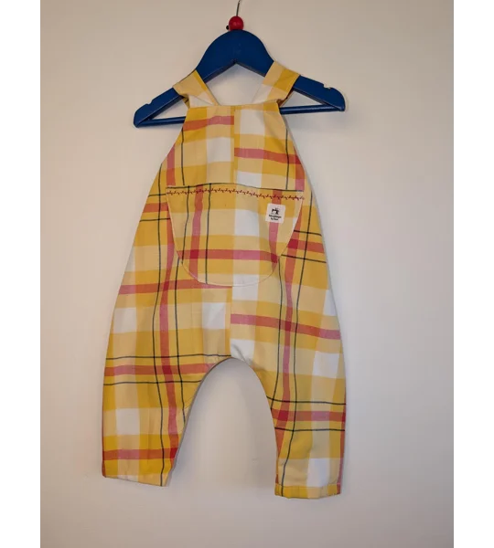 Baby Dungarees age 3-6m check-reworked clothing