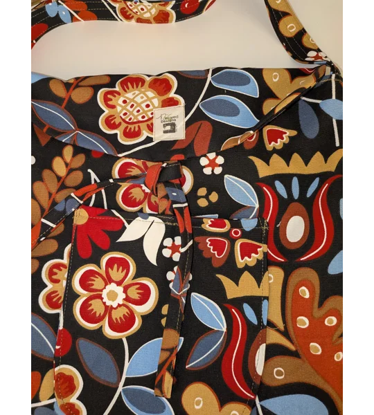 Unique shoulder Bag:forest flower print large parcel bag.
