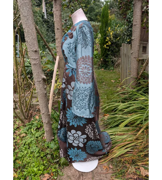 Handmade Floral Maxi Dress: Upcycled Vintage Style, Size 10