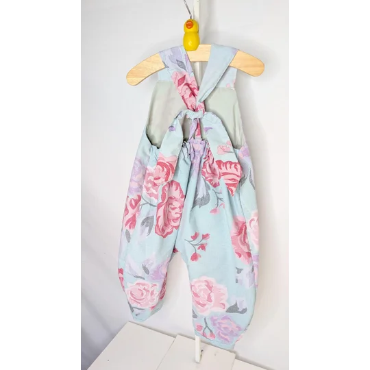 Baby dungarees age 12-18m, aqua rose