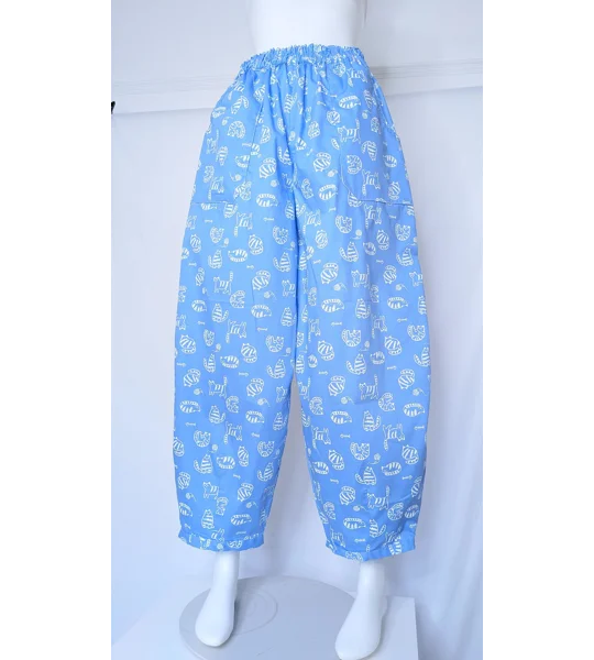 barrel Leg Trousers: Size 16 wool play cat