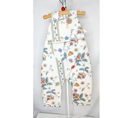 Baby Dungarees age 3-6m, climbing flowers