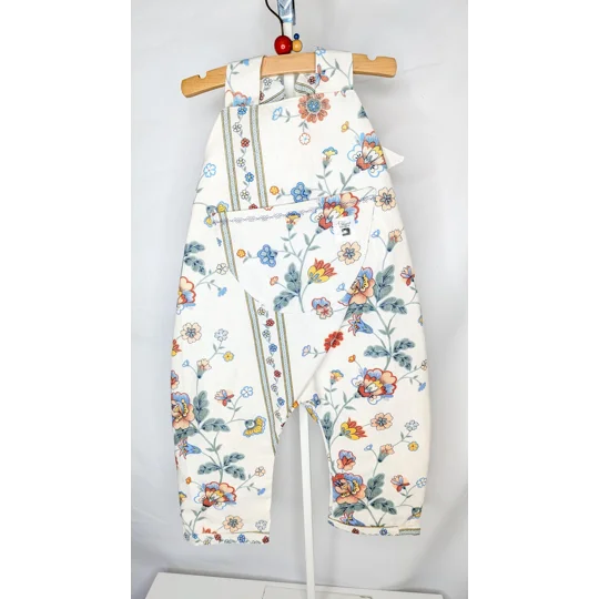 Baby Dungarees age 3-6m, climbing flowers