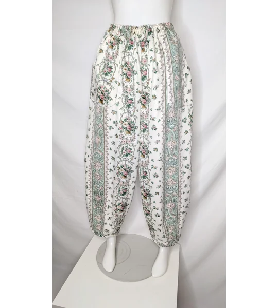 Reworked barrel Leg Trousers: Size 16, green gables