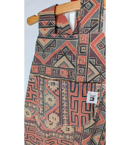 Toddler Dungarees,Aztec nostalgia (12-18m) sustainable children's gift.
