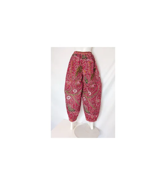 barrel Leg Trousers: Size 14 pink ethnic