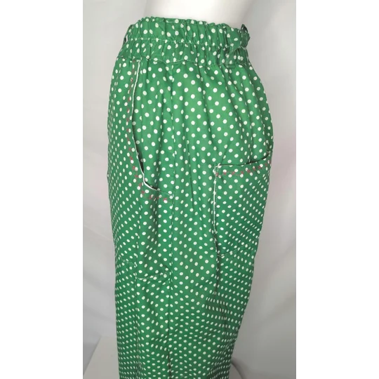 Reworked barrel Leg Trousers: Size 14 retro picnic green