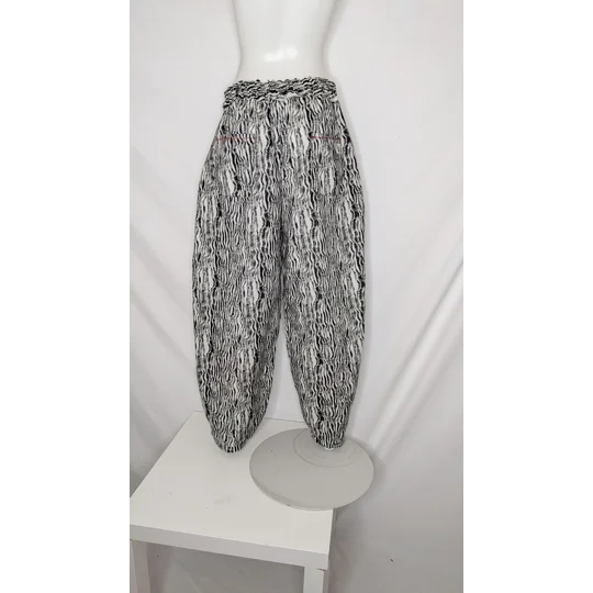 Barrel Leg zebra zen trousers: Size 16, baggy trousers