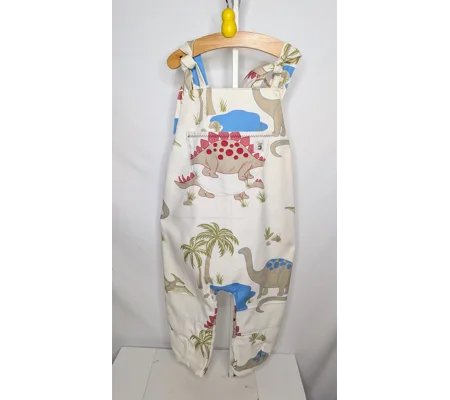 Child Dungarees, romper, age 4-5yrs dinosaur desert dungarees