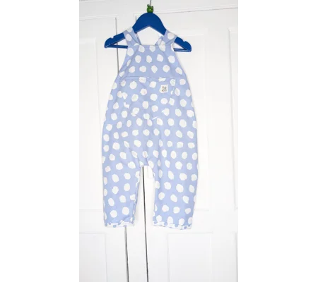 Toddler Dungarees 2-3y - summer clouds print