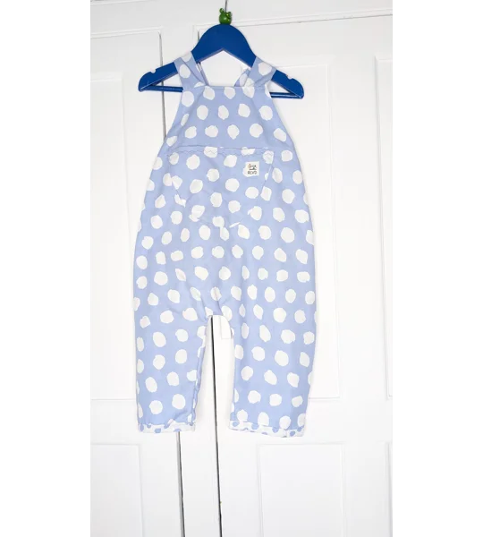 toddler dungarees,(2-3y) summer clouds, handmade children's gift.