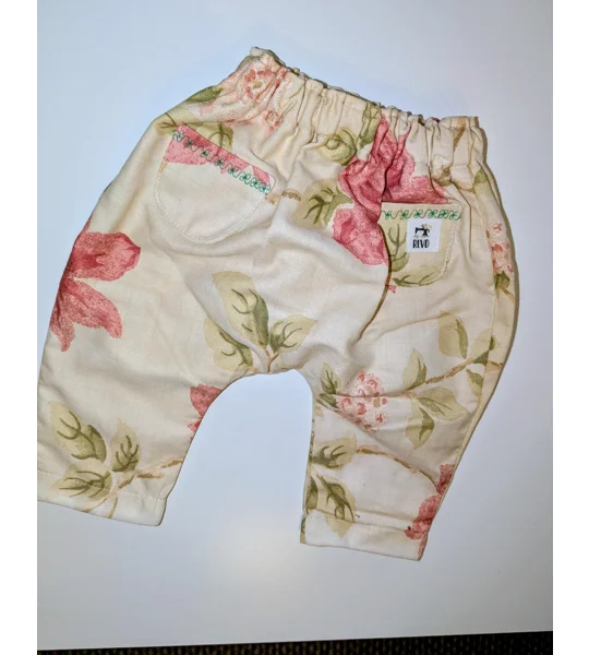 Baby trouser-pants. age 3-6m (vintage floral)
