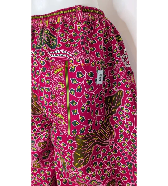 barrel Leg Trousers: Size 14 pink ethnic