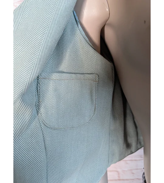waistcoat size s / 12, silver grey embroidered.