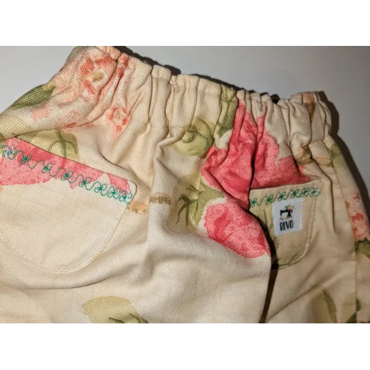 Baby trouser-pants. age 3-6m (vintage floral)