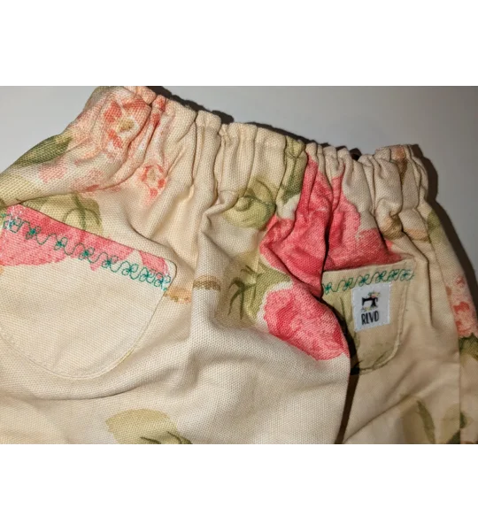 Baby trouser-pants. age 3-6m (vintage floral)