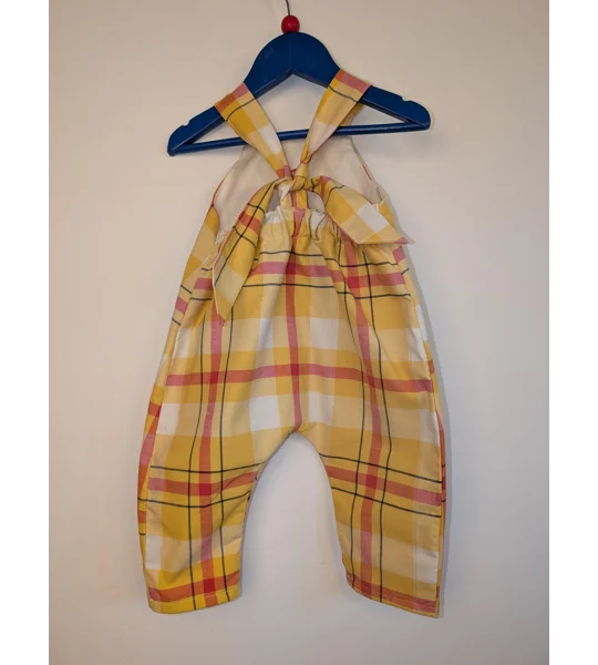 Baby Dungarees age 3-6m check-reworked clothing