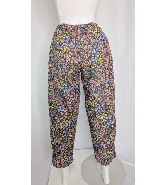 Loose Fit Trousers, Size 12- garden green pansy