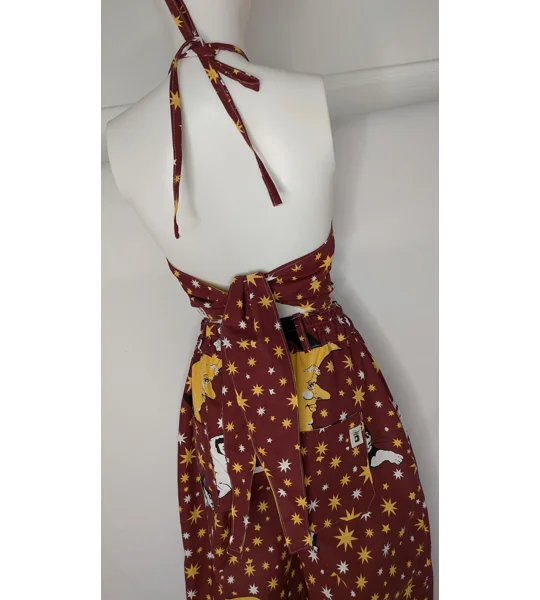 Made to order halterneck reversible top. Tie back and neck.