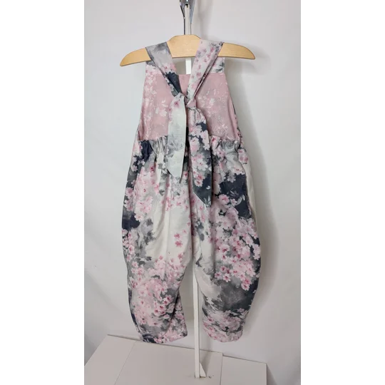 Child dungarees, romper, age 2-3yrs, cherry blossom