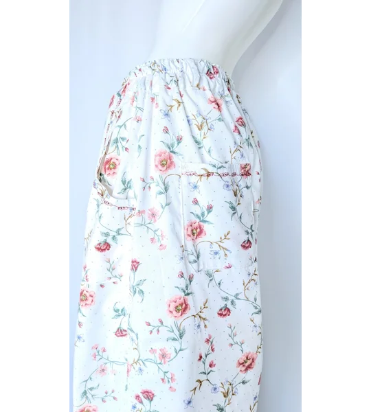 Reworked barrel Leg Trousers: Size 16, floral summer picnic