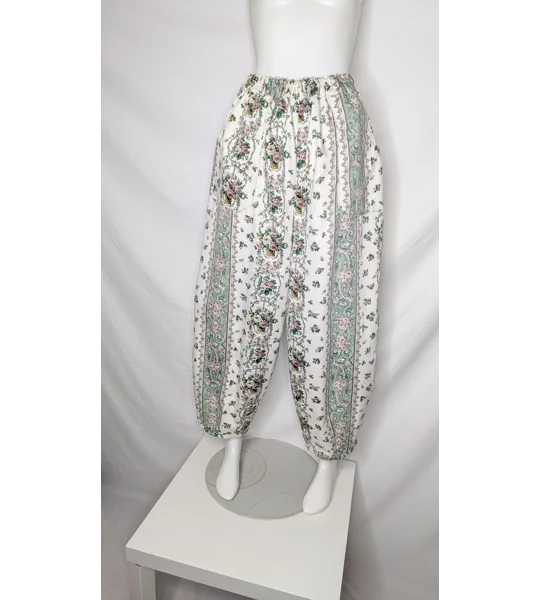 Reworked barrel Leg Trousers: Size 16, green gables