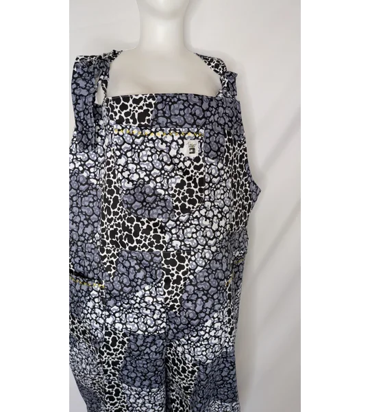 Dungarees: Size 20 Baggy Fit Overalls, animal print stone