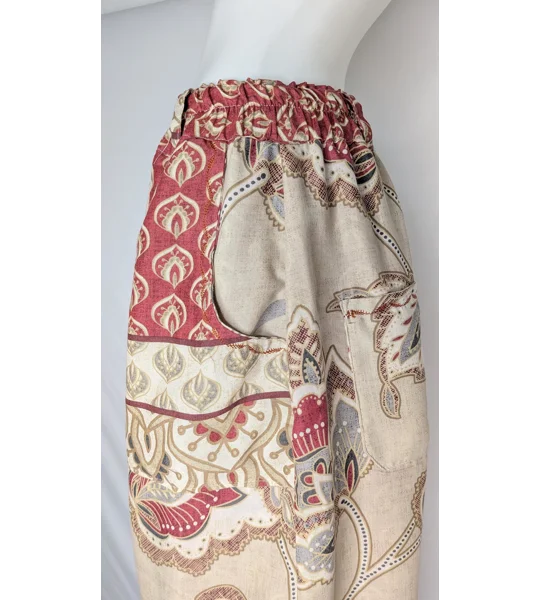 Barrel leg trousers: Size 16 ethnic bohemian,ornamental paisley