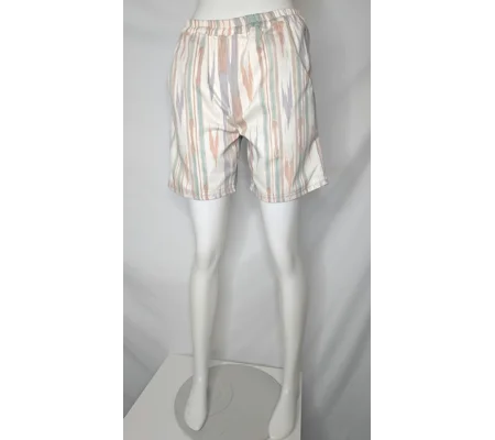 Striped Vintage Fabric Shorts - Size 10 Upcycled Summer Beachwear