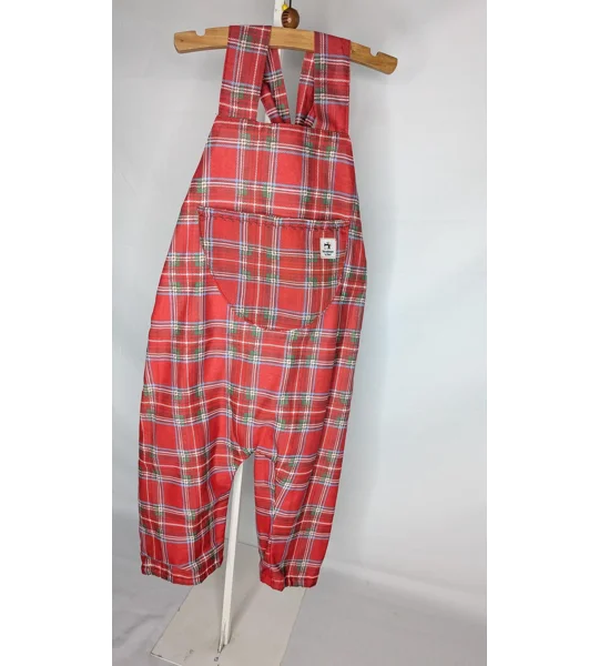 Tartan toddler dungarees,(2-3y) sustainable children's gift.