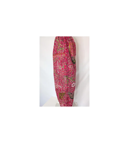 barrel Leg Trousers: Size 14 pink ethnic