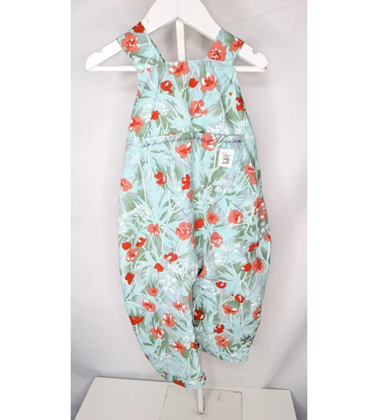 Toddler Dungarees, poppy field dreams (12-18m) sustainable children's gift.