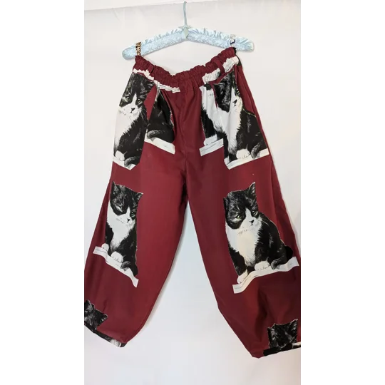 Barrel Leg Trousers: Size 22-24, stretch waist pants, Halloween outfits, goth pants, plus size trous