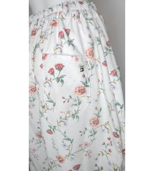 Reworked barrel Leg Trousers: Size 16, sweet ditsy vine