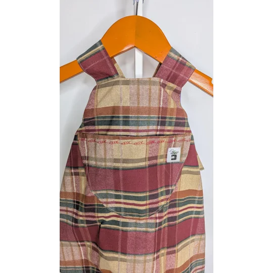 Tartan check kids Dungarees (12-18m)