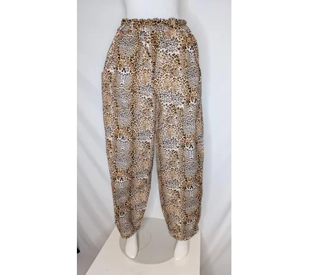 Barrel Leg leopard lovely trousers: Size 16, baggy trousers