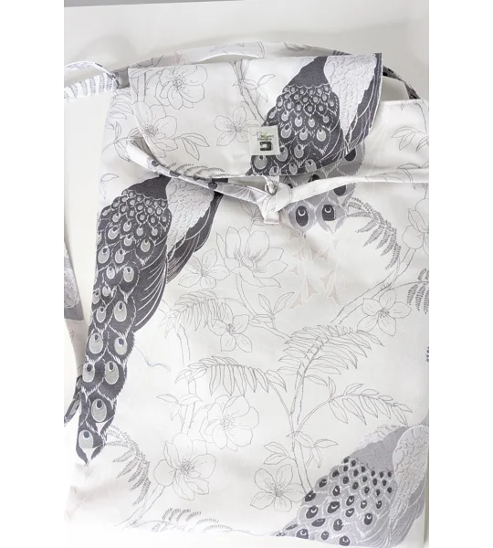Slouchy parcel bag, peacock eyespots dance