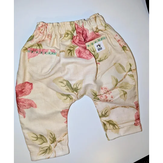 Baby trouser-pants. age 3-6m (vintage floral)