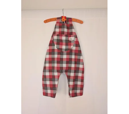 Checkered toddler dungarees,(2-3y) sustainable children's gift.