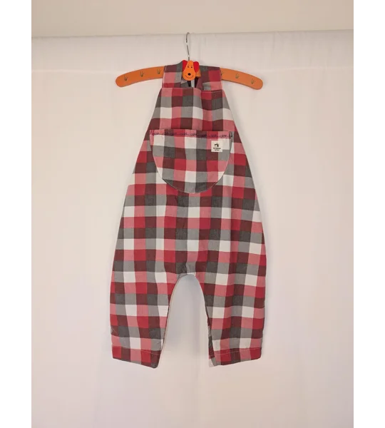 Checkered toddler dungarees,(2-3y) sustainable children's gift.